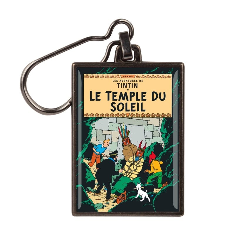 Tintin Porte-clé métal - Couverture T14 Le temple du soleil