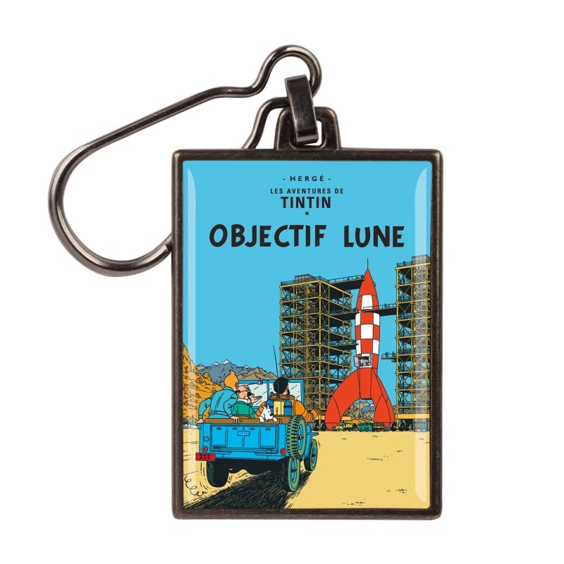 Tintin Porte-clé métal - Couverture T16 Objectif lune