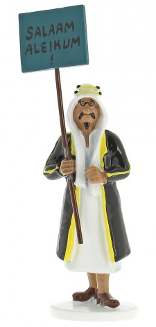 Figurine métal Tintin - Carte de voeux 1972 - Emir Ben Kalish Ezab