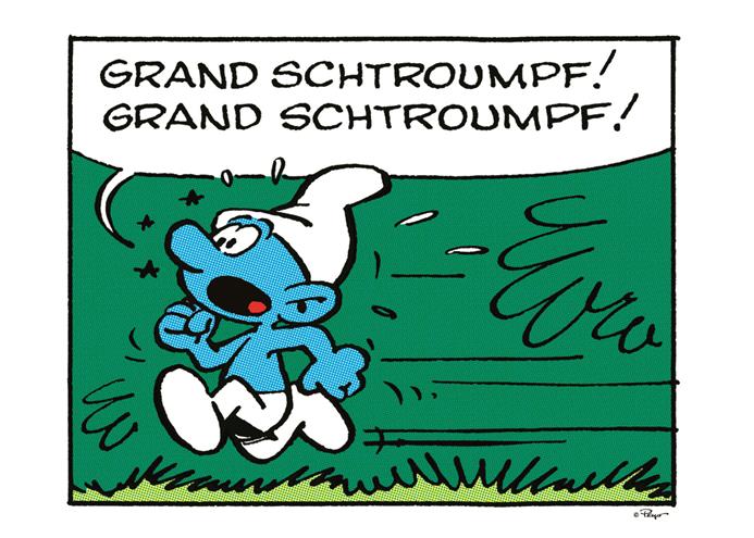 Poster Peyo - Les Schtroumpfs - Panique