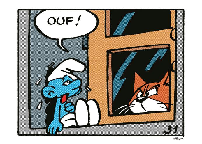 Poster Peyo - Les Schtroumpfs - Azraël