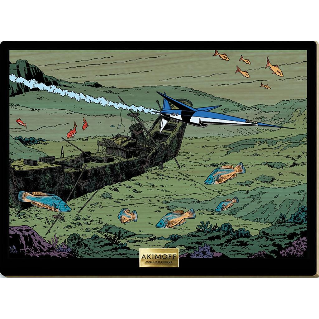Tableau en bois Blake & Mortimer - T28 Le dernier Espadon - L'espadon submersible