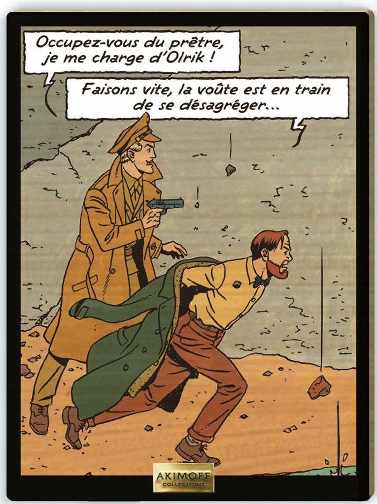 Tableau en bois Blake & Mortimer - T30 Signé Olrik - A la poursuite d'Olrik
