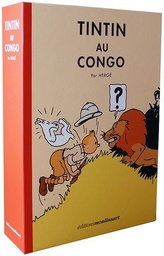Les Aventures de Tintin - Fac-Similé N/B colorisé T02  - Tintin au Congo (Coffret / Litho)