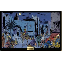 Tableau en bois Blake & Mortimer - T28 Le dernier Espadon - Mortimer & Nasir à Turbat