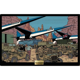 Tableau en bois Blake & Mortimer - T28 Le dernier Espadon-  Evacuation des espadons